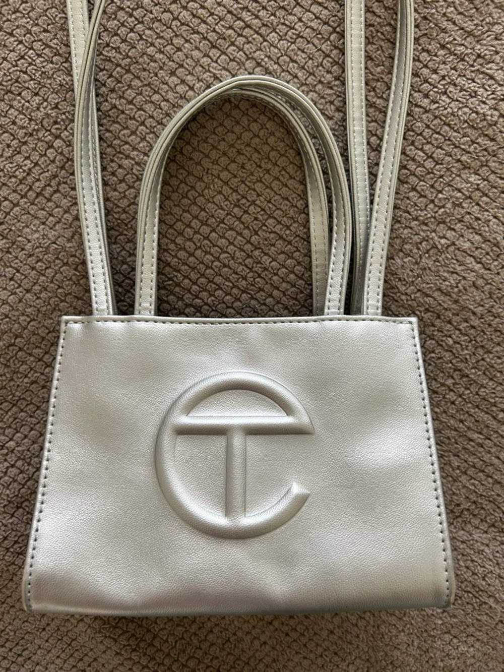 Small Silver Telfar Shopping Bag - Picture 2 of 9